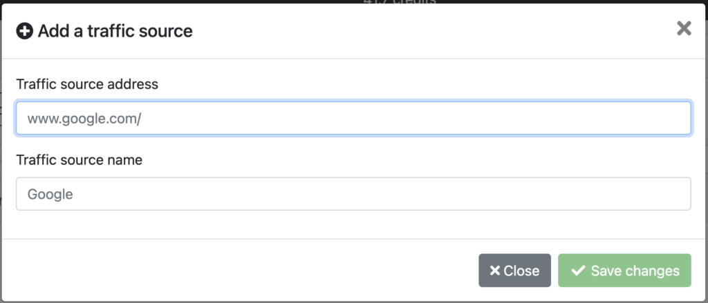 Add a traffic source