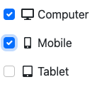Current device selection