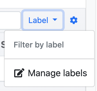 Button to create new labels