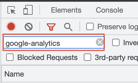 Filter requests to Google Analytics