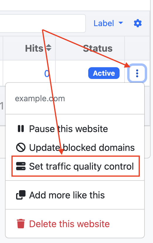 Accessing traffic quality control